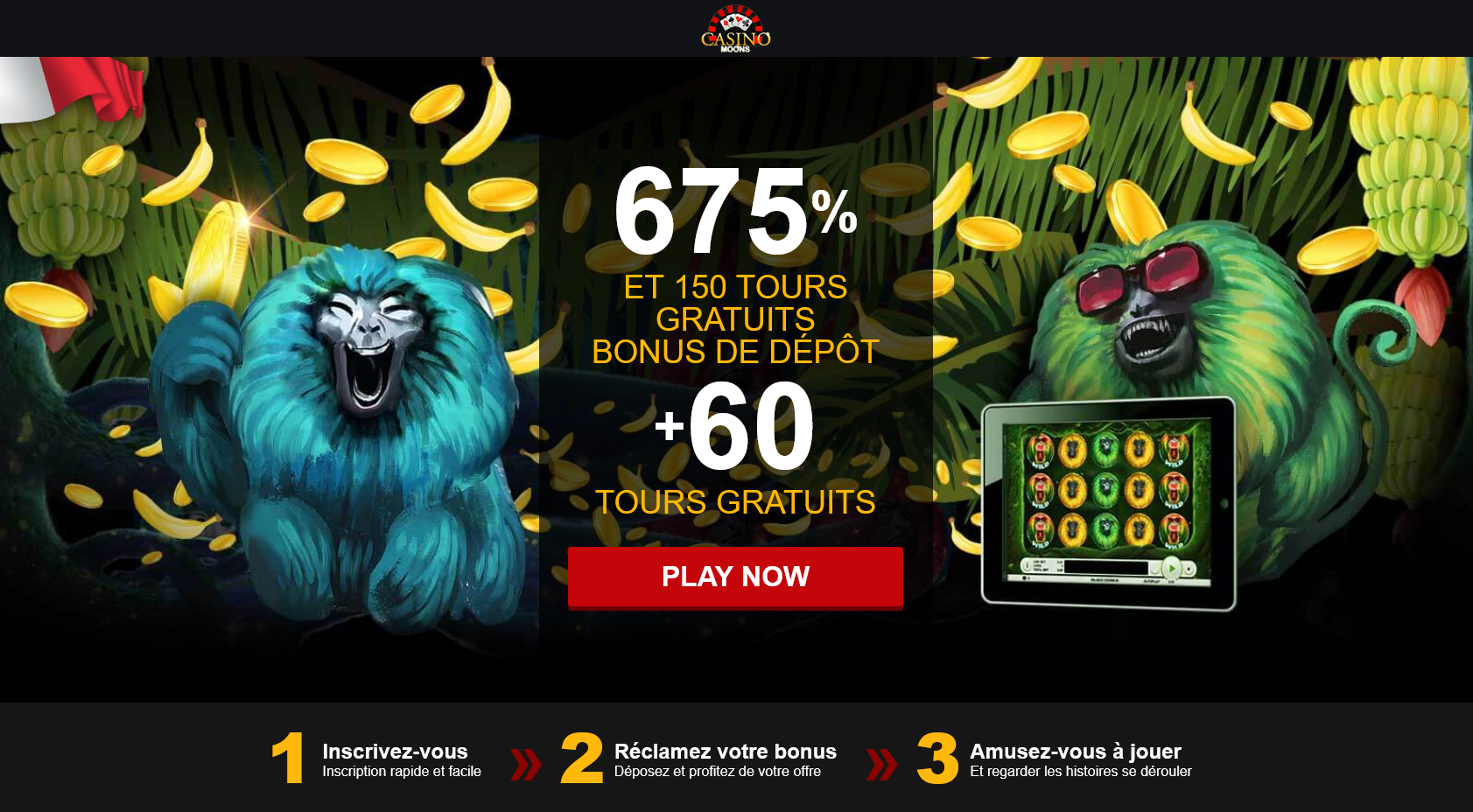 675 % ET 150 TOURS GRATUITS BONUS DE DÉPÔT + 60 TOURS GRATUITS
